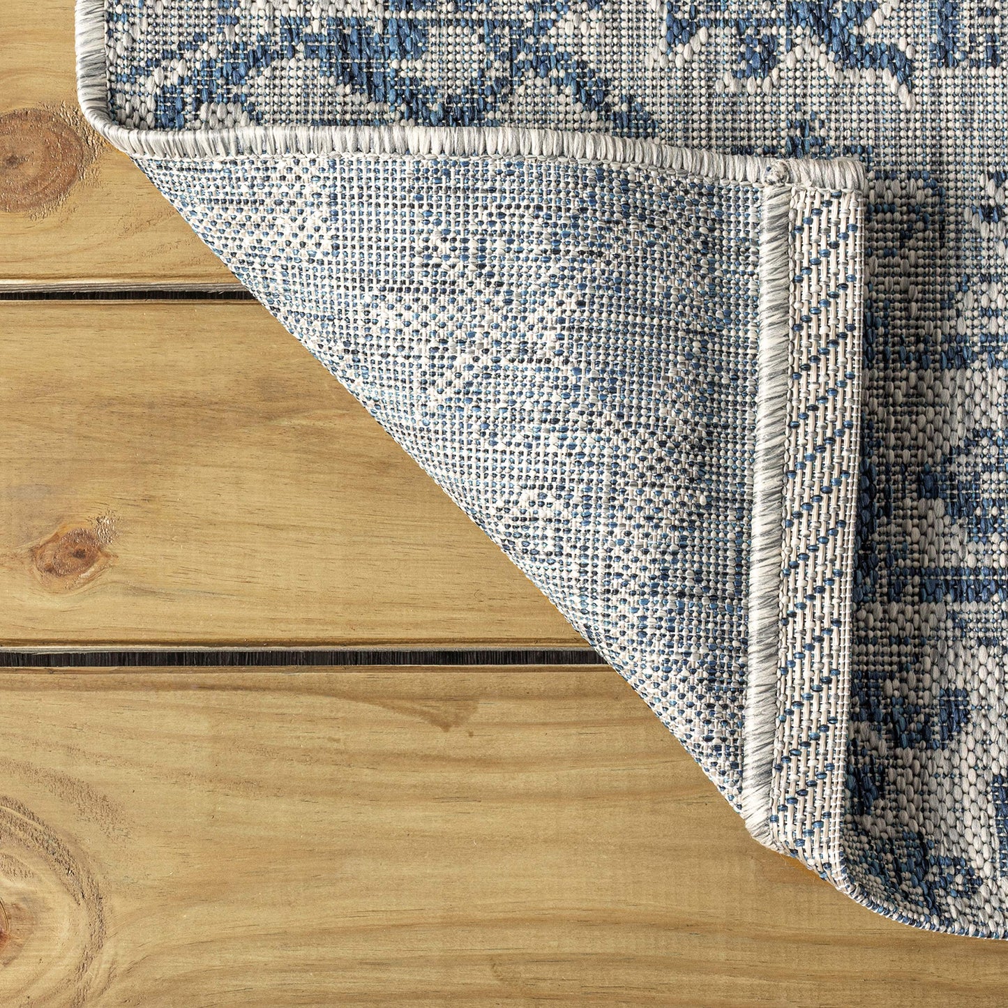 JONATHAN Y Boho Medallion Indoor Outdoor Area Rug 8X10 Navy/Gray, Estrella Textured Weave for Backyard, Patio, Porch, Easy-Cleaning, High Traffic, Pet-Friendly, Non-Shedding (SMB105B-8)