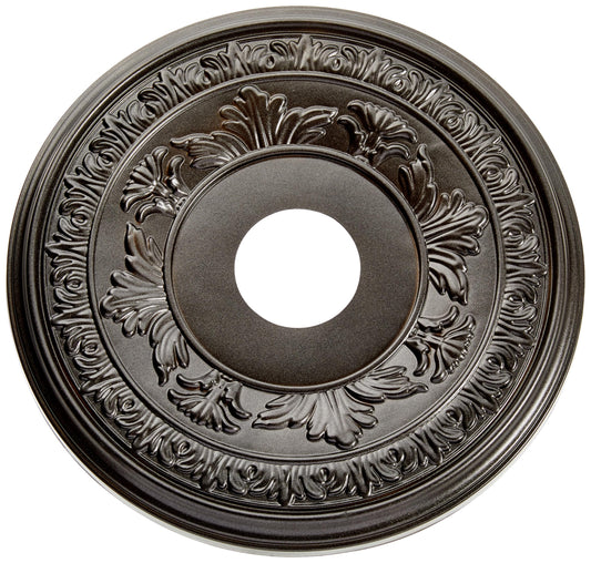 16Od X 3 1/2Id X 1P Baltimore Thermoformed Pvc Ceiling Medallion (Fits Canopies Up To 6 1/2), Metallic Black Night