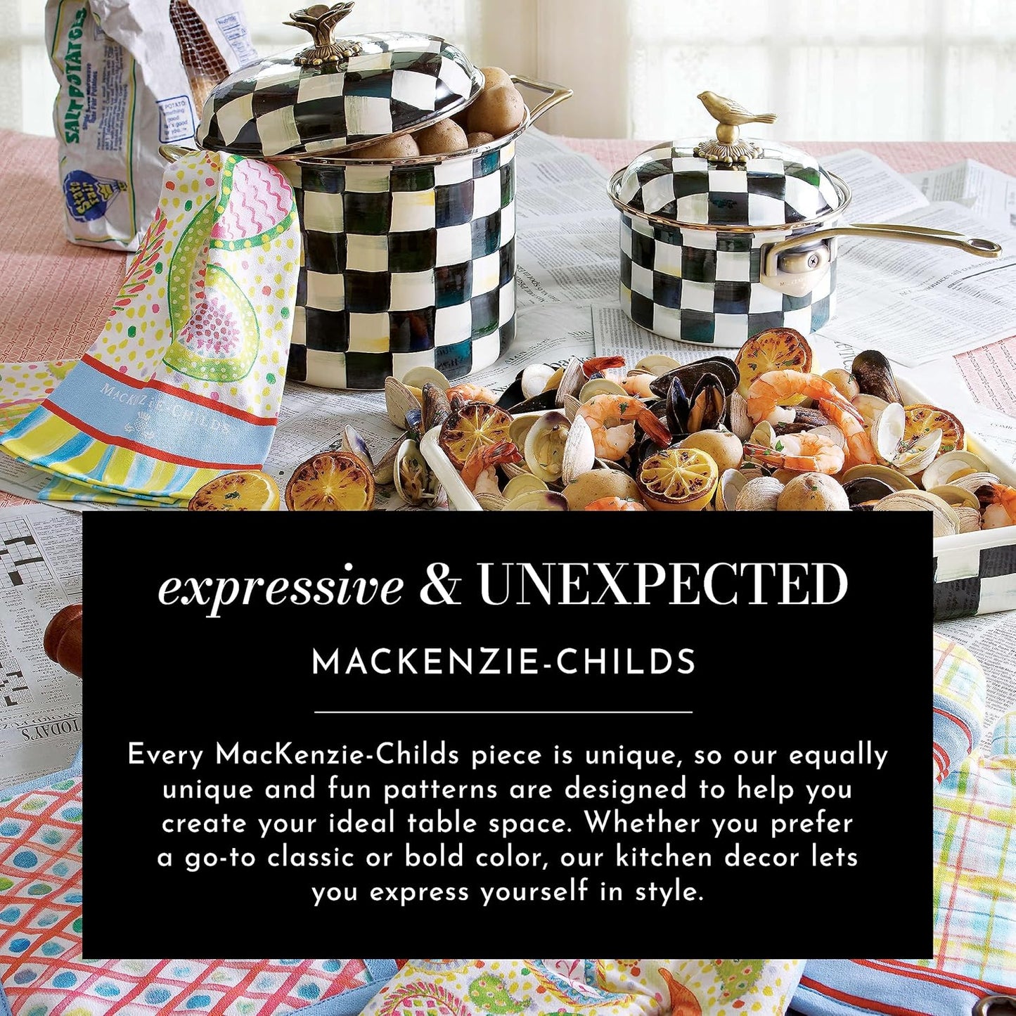 MACKENZIE-CHILDS My Mug, Decorative Ceramic Coffee Mug with Handle, Y