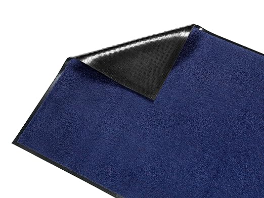 Guardian Platinum Series Indoor Wiper Floor Mat, Rubber with Nylon Carpet, 4'x8', Blue