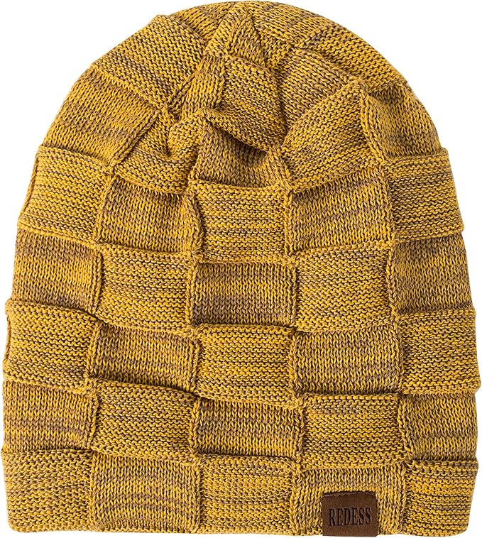 REDESS Beanie Hat for Men and Women Winter Warm Hats Knit Slouchy Thick Skull Cap