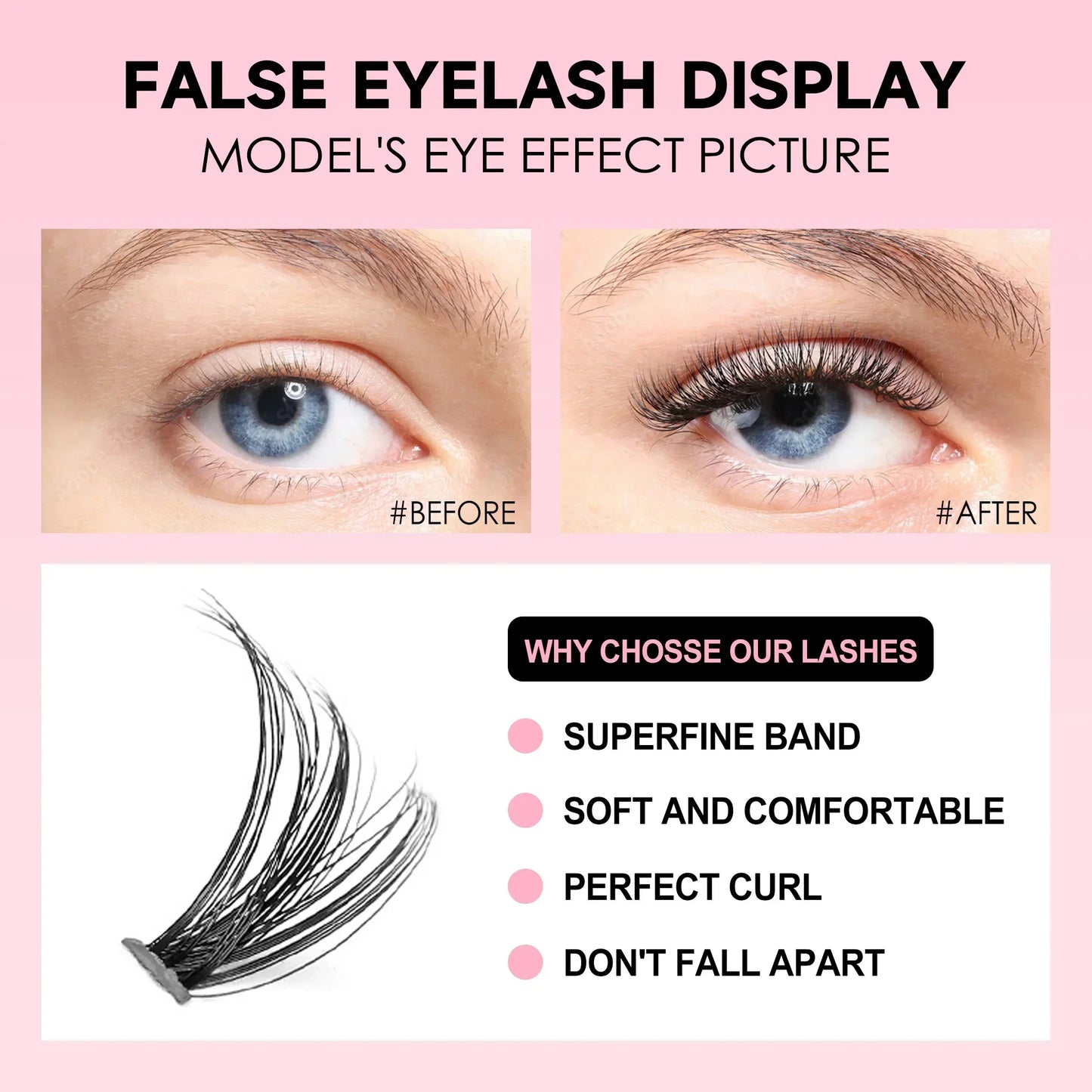 DIY 200PCS Lashes Extension Kit