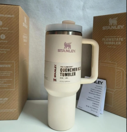 Stanley tumbler 1pc,40 Oz H2.0 Cup, 40oz Cup Stainless Steel Vacuum Insulated Tumbler With Lid And Straw For Water, Iced Tea Or Coffee, Smoothie And More, 40oz Reusable Double Walled Vacuum Insulated Stainless Steel