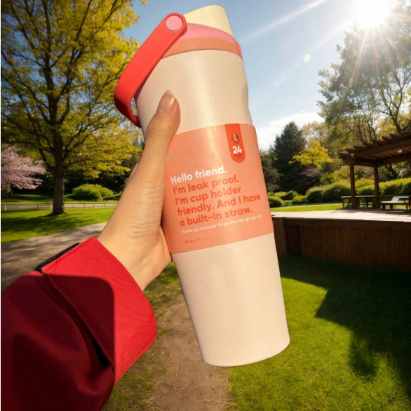 Owala 30oz This Stainless Steel Sports Water Bottle Features A Leak-Proof Design, A Pop-Up Cap, And Is Available In A Variety Of Colors. Its Elegant Design Makes It Perfect For Hydration, Ideal For Running