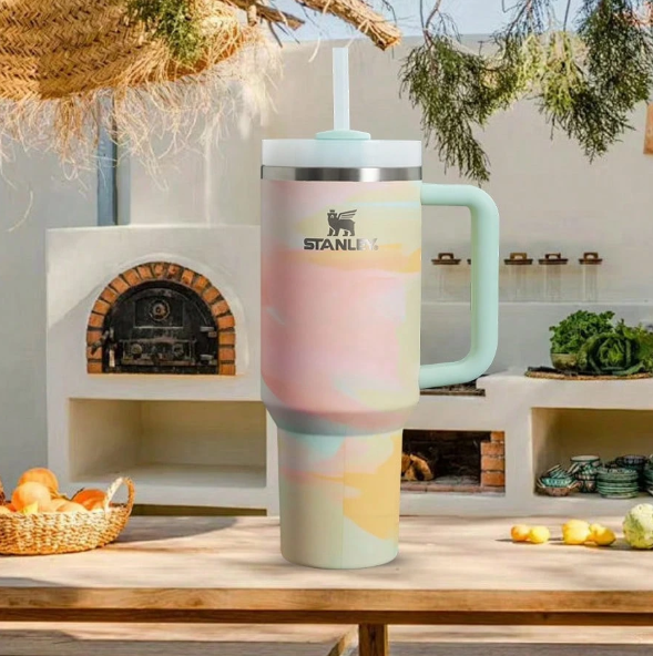 Stanley Compatible With Stanley 40 Oz H2.0 Tumbler With Handle, Double Walled Vacuum Insulated Stainless Steel Water Bottle Premium Summer Drink