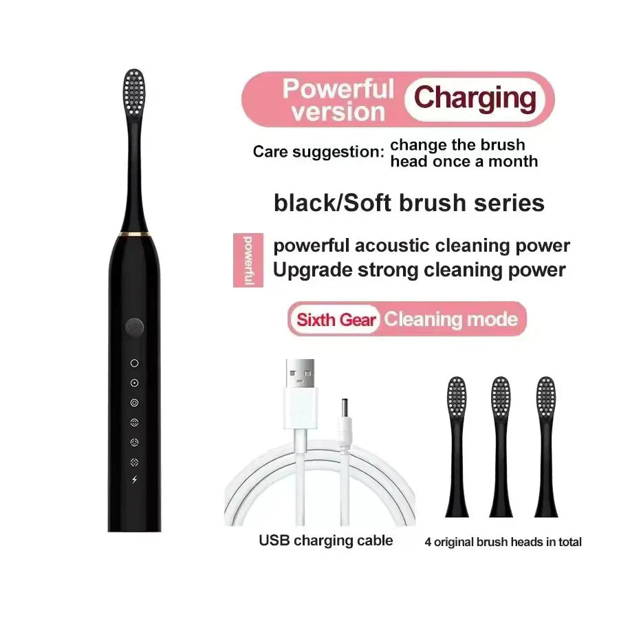Electric Ultrasonic Toothbrush Set
