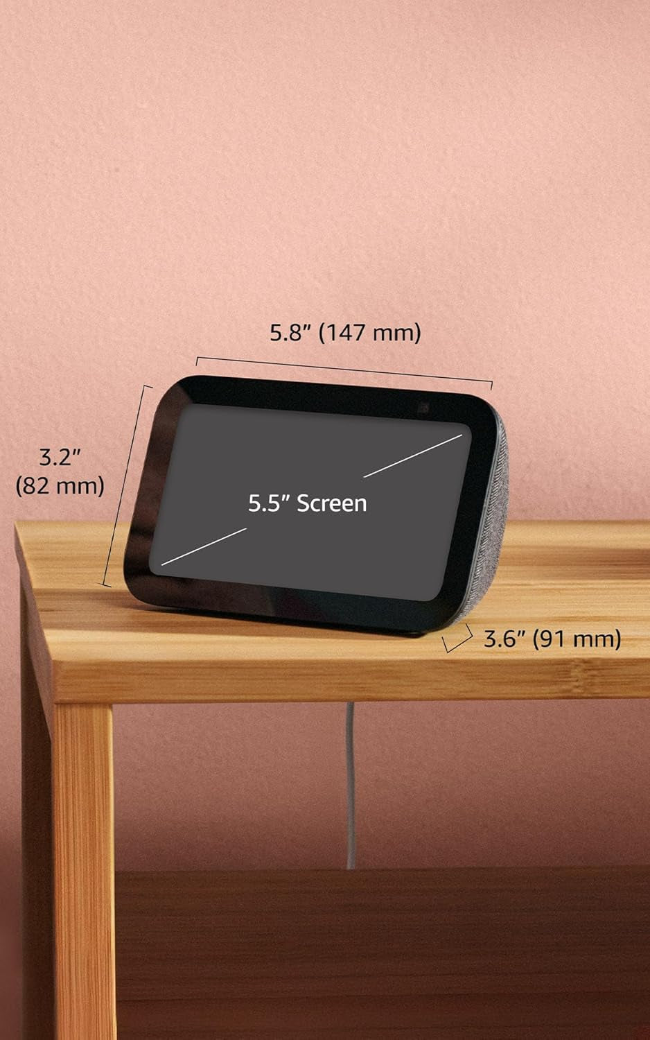 Echo Show 5 (Newest Model), Smart Display with Alexa+ Early Access, 2X the Bass and Clearer Sound, Cloud Blue