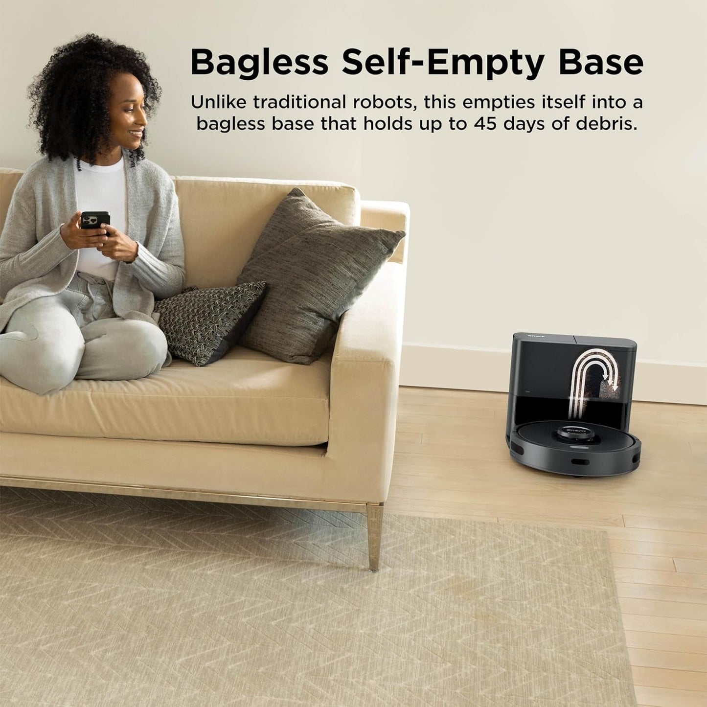 AV2501S AI Ultra Robot Vacuum, with Matrix Clean, Home Mapping, 30-Day Capacity HEPA Bagless Self Empty Base, Perfect for Pet Hair, Wifi, Dark Grey