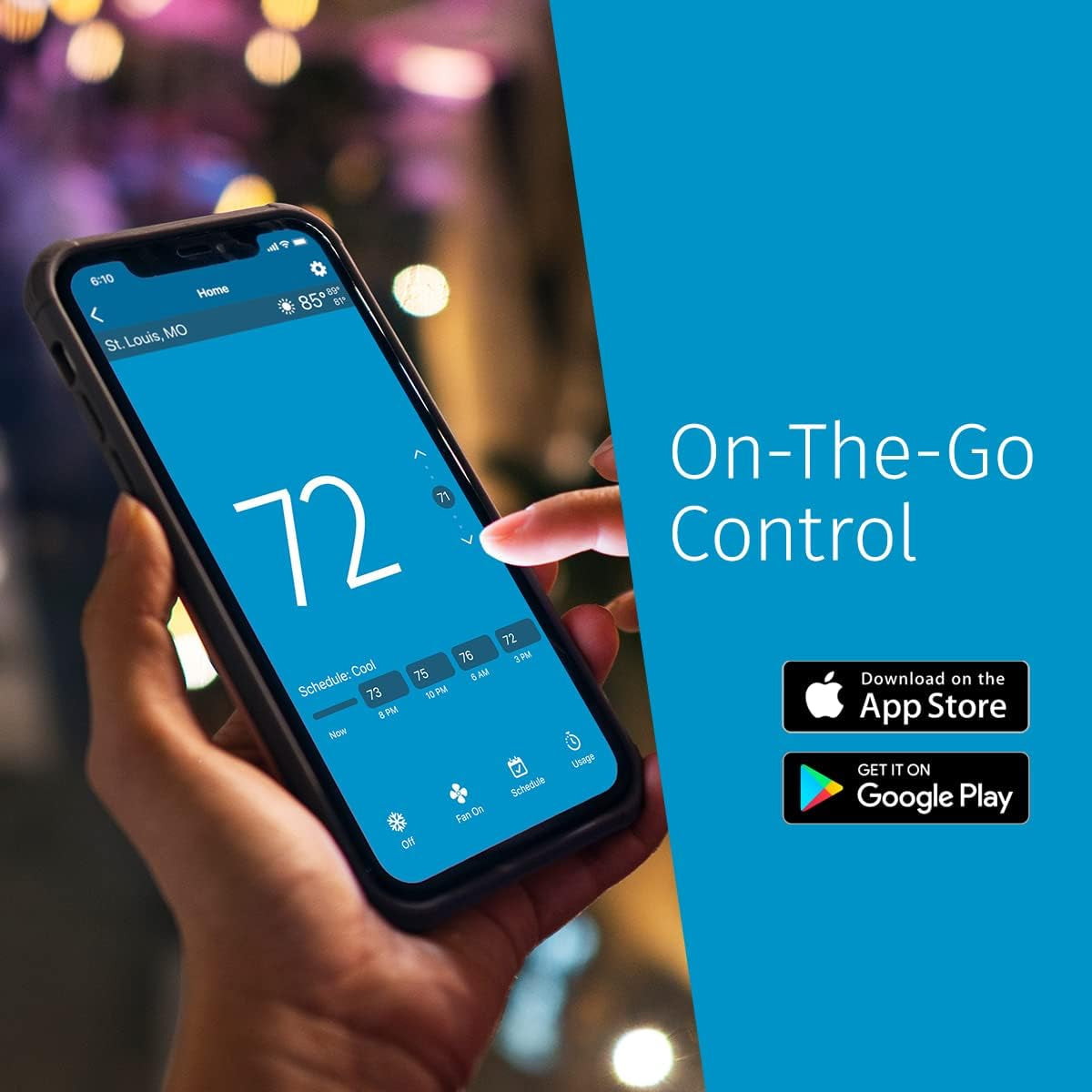 Sensi Smart Thermostat, 100 Years of Expertise, Wi-Fi, Data Privacy, Programmable, Easy DIY Install, Works with Alexa, Energy Star Certified, Mobile App, ST55