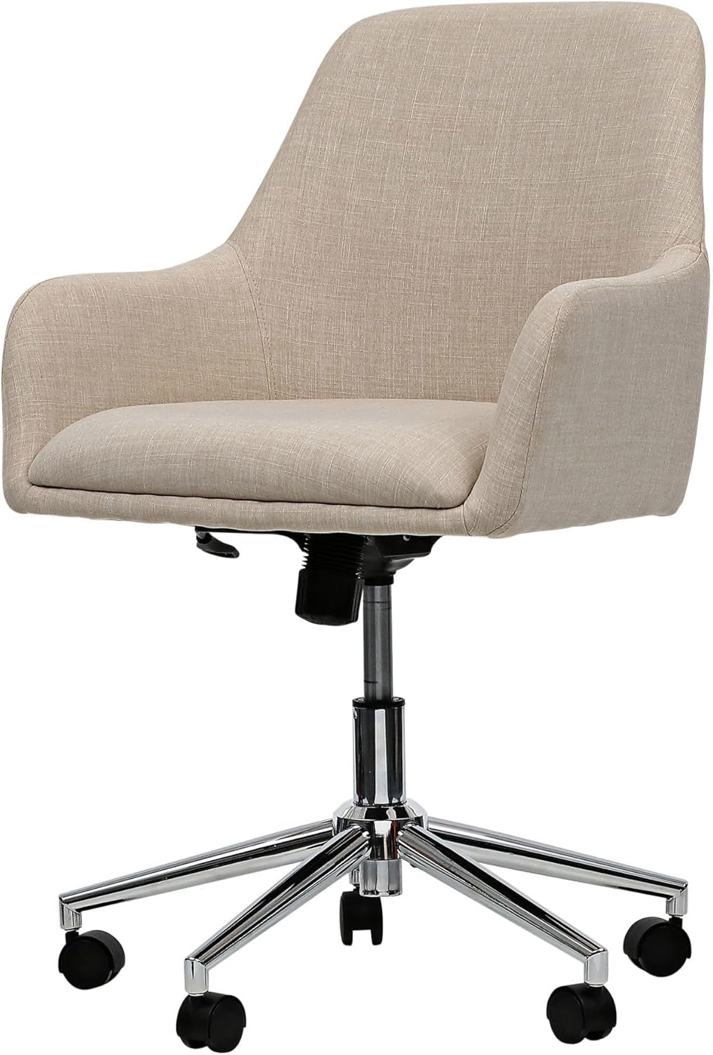 Office Chair - Workspace by  Mid-Century Task Chair, Supports up to 275 Lb, 18.9" to 22.24" Seat Height, Cream Seat, Cream Back