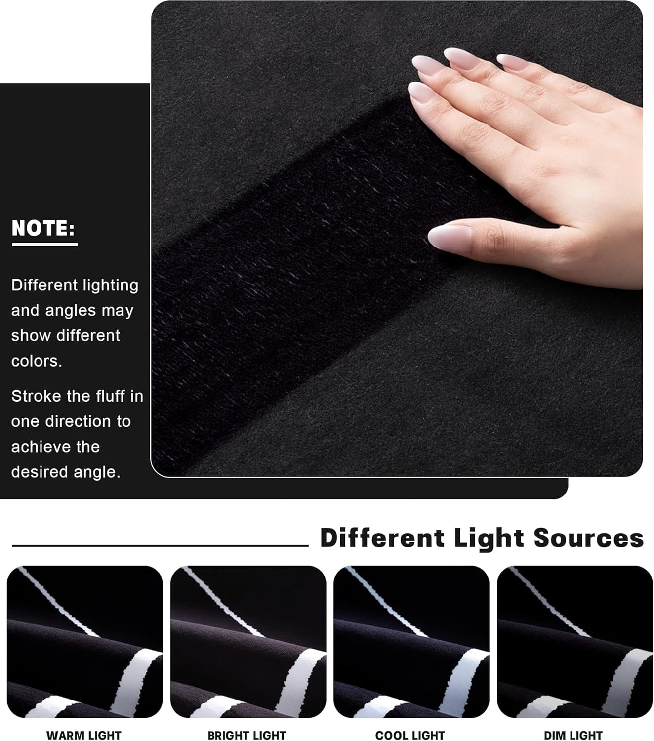Modern Washable Area Rug for Living Room Bedroom - Large Abstract Black and White Rug Non-Slip Ultra-Thin Home Decor (Dark Warping, 8'X10'Ft)