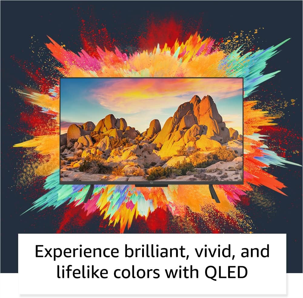 Fire TV 50" Omni QLED Series 4K UHD Smart TV, Dolby Vision IQ, Fire TV Ambient Experience, Local Dimming, Hands-Free with Alexa