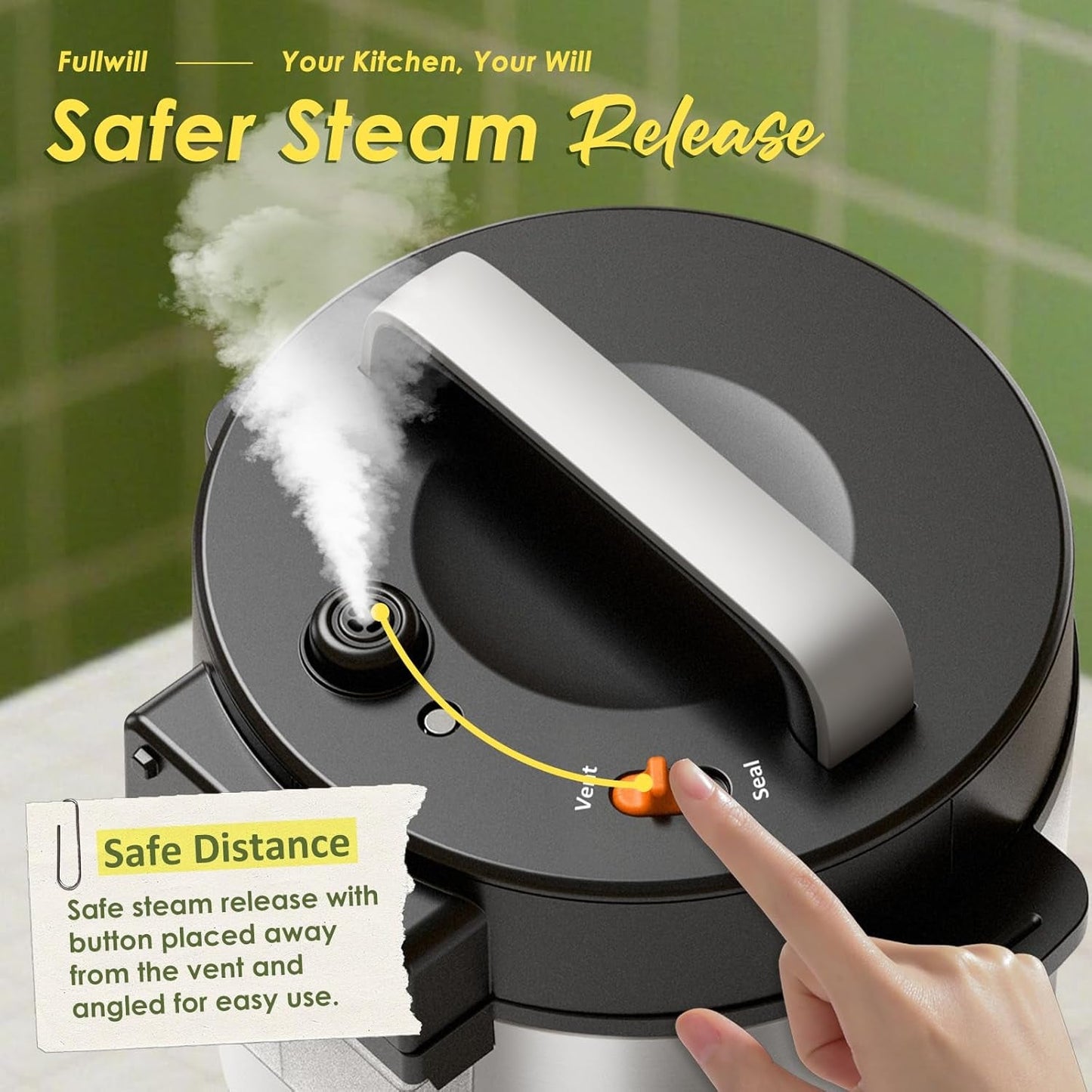 9-In-1 Electric Pressure Cooker(2025 Upgraded), 12 Presets Instant Multi Cooker, Olla De Presion Nonstick Pot 6 Quarts