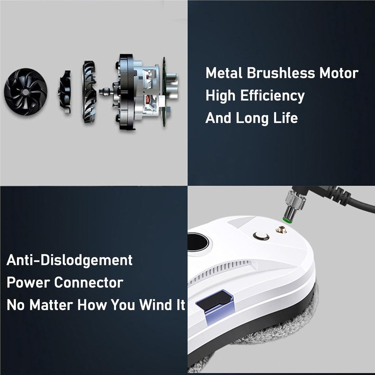 Window Cleaner Robot, with Automatic Water Spray Smart Glass Cleaning Robotic for Indoor and Outdoor Glass Tile Window Smart Cleaner Kit with Remote Control