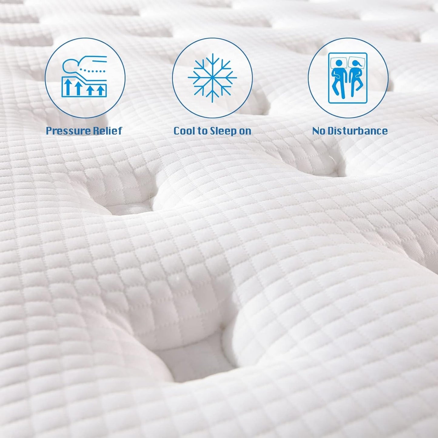 Full Mattress,10 Inch Full Size Mattress in a Box,Individual Pocket Spring Motion Isolation,Soft and Breathable,Back Pain Relief,Colchones Full