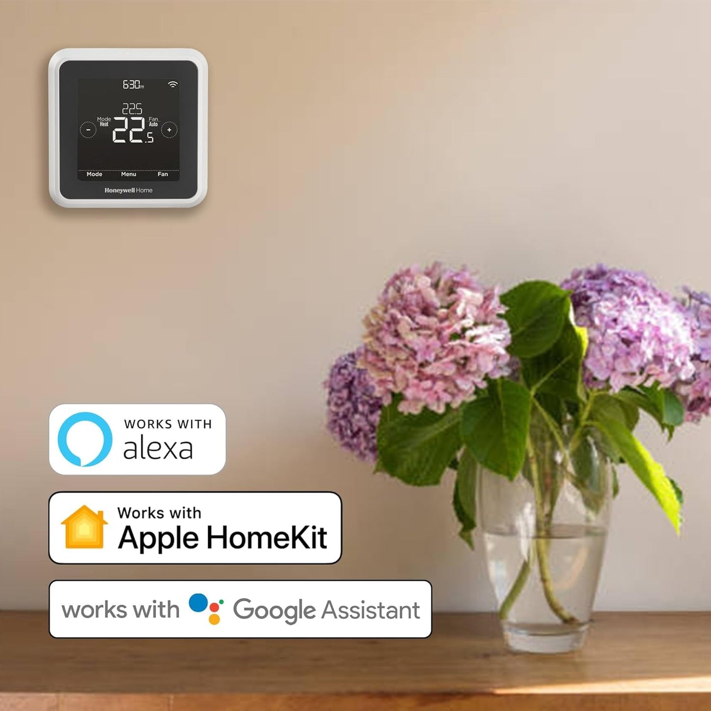 RTH8800WF2022, T5 Wifi Smart Thermostat, 7 Day-Programmable Touchscreen, Alexa Ready, Geofencing Technology, Energy Star, C-Wire Required