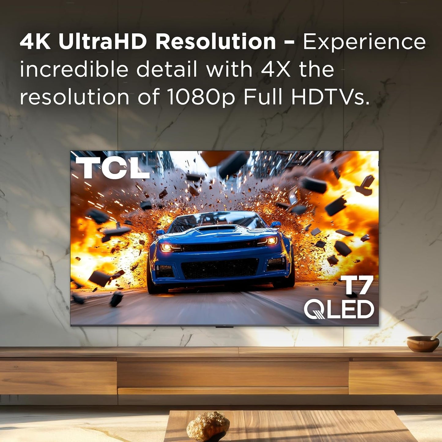65 Inch Class T7 Series | 4K QLED HDR | 65T7, 2025 Model | 120HZ-144HZ High Brightness Smart Google TV Dolby Atmos Audio | Voice Remote Alexa Gaming Streaming Television