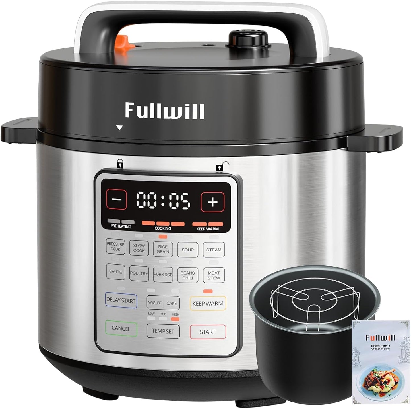9-In-1 Electric Pressure Cooker(2025 Upgraded), 12 Presets Instant Multi Cooker, Olla De Presion Nonstick Pot 6 Quarts