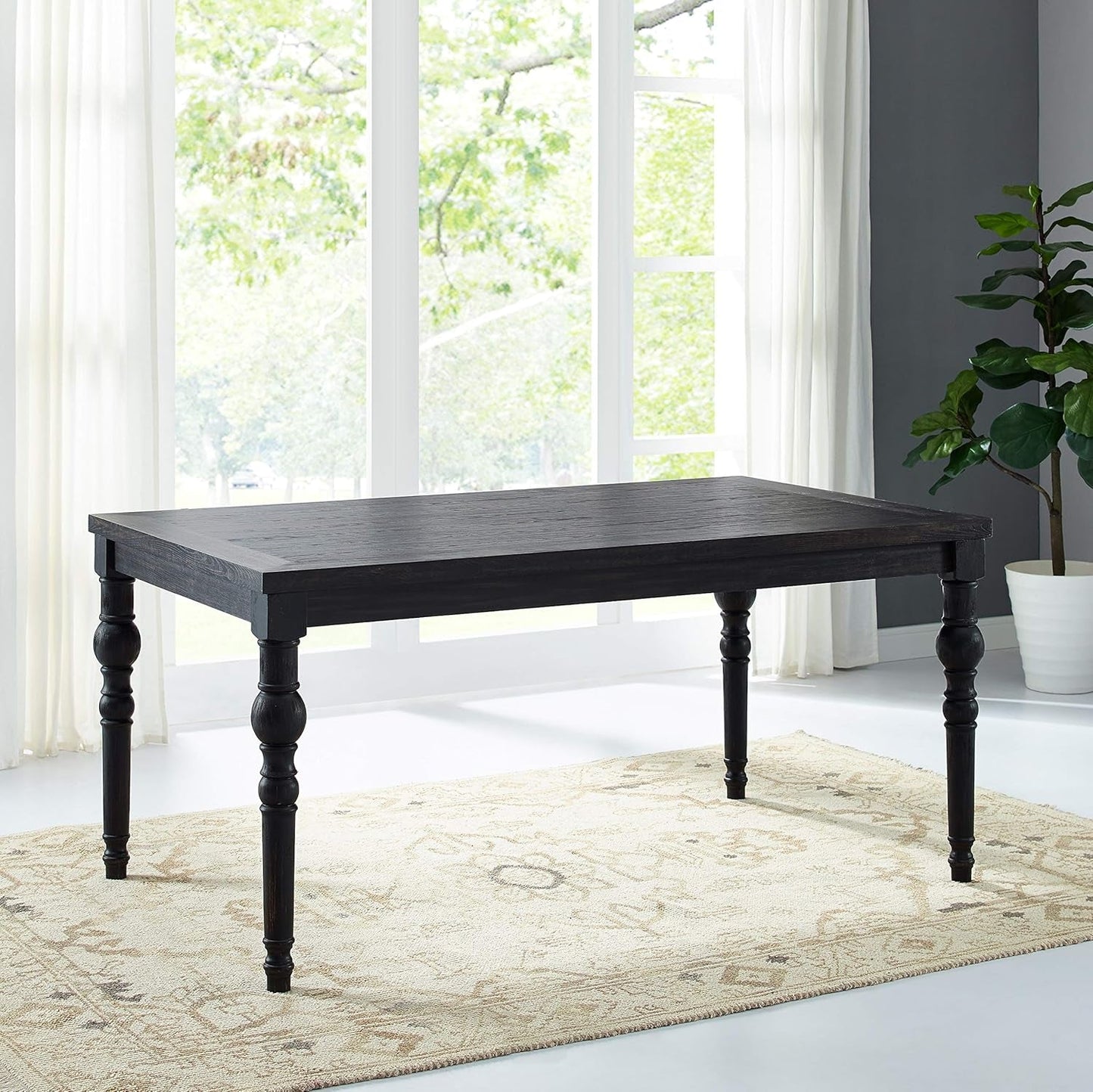Leviton Urban Style Counter Height Dining Set: Table and 6 Chairs, Grey